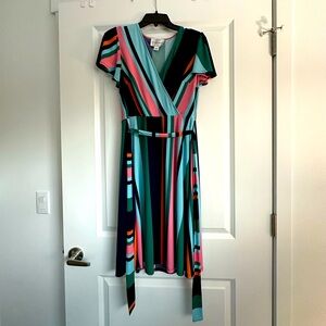 2/$40 HOLIDAY SALES - Donna Morgan Women's Short Sleeve Jersey Wrap Dress